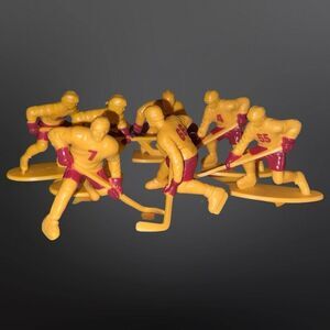 2007 Kaskey Kids Hockey Men Guys Figures 7 Orange Red Players Cake Toppers